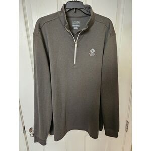 Greg Norman Men's Granite Falls Gray 1/4 Zip Long Sleeve Golf Pullover, Size XL